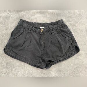 Aerie Shorts Stonewash Linen Cargo Utility Pockets Lightweight Gray Size Small